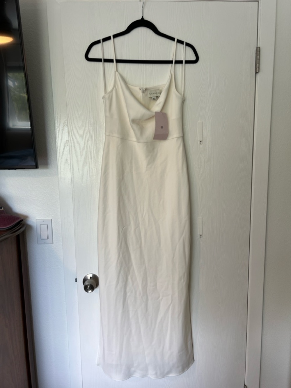 Sachin + Babi Cream Cowl-Neck Slip Dress - Picture 9 of 10